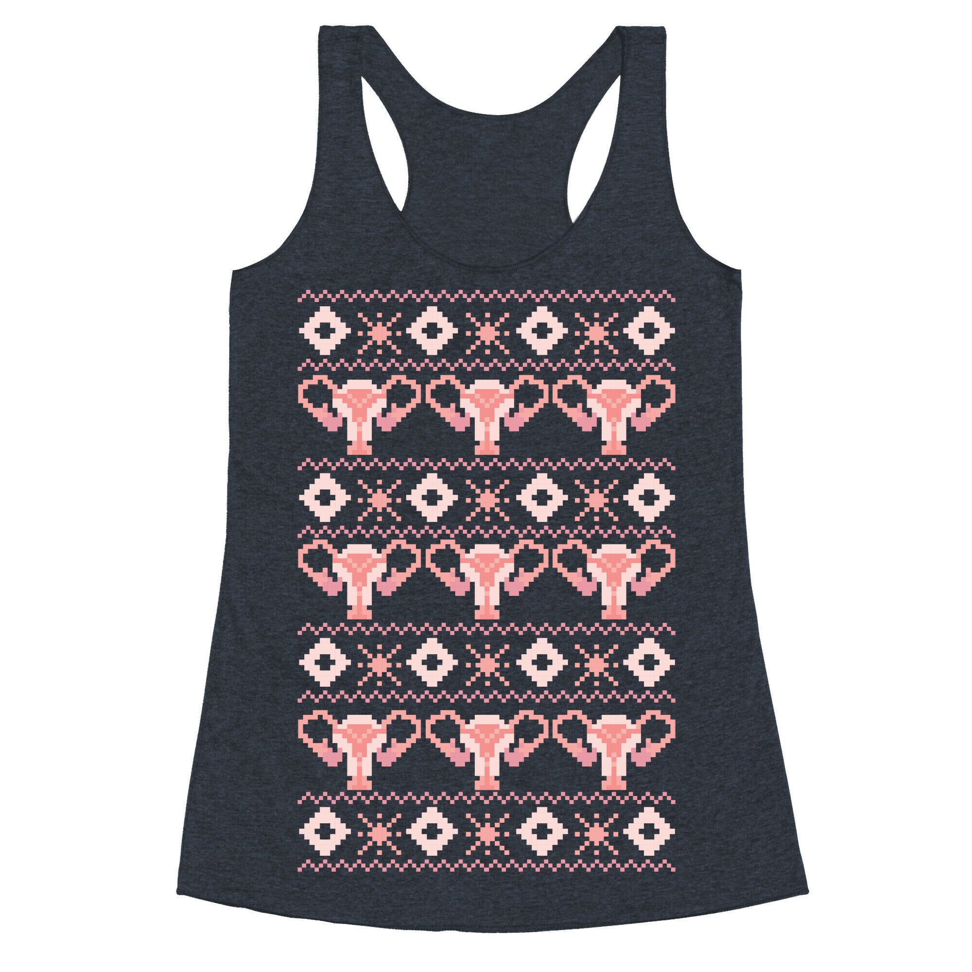 Cuterus Uterus Pattern Racerback Tank